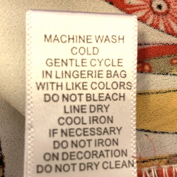 Melissa Paige Women's Size  L Blouse Top Split Grommet Sleeve Nature Boho Print - Picture 11 of 12